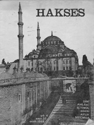 Hakses (Dini-Ahlâki-İçtimai-Edebi) Dergisi Sayı 37 Yıl 4 Ocak 1968 DRG157 - Gökçekoleksiyon