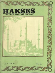 Hakses (Dini-Ahlâki-İçtimai-Edebi) Dergisi Sayı 39 Yıl 4 Mart 1968 DRG156 - Gökçekoleksiyon