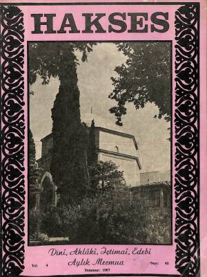 Hakses (Dini-Ahlâki-İçtimai-Edebi) Dergisi Sayı 43 Yıl 4 Temmuz 1967 DRG148 - 1