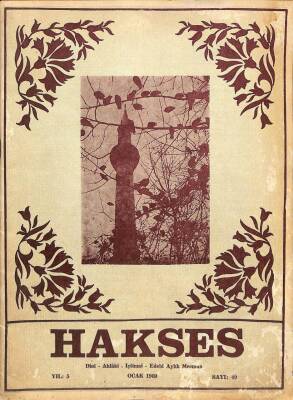 Hakses (Dini-Ahlâki-İçtimai-Edebi) Dergisi Sayı 49 Yıl 5 Ocak 1969 DRG143 - 1