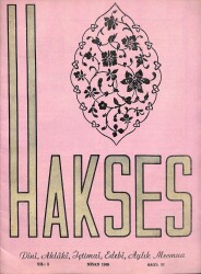 Hakses (Dini-Ahlâki-İçtimai-Edebi) Dergisi Sayı 52 Yıl 5 Nisan 1969 DRG155 - Gökçekoleksiyon