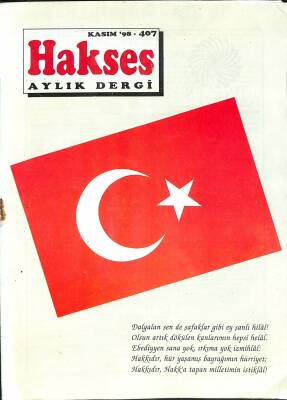 Hakses Dini İlmi Ahlaki Aylık Dergi Sayı 407 Kasım 1998 NDR82711 - 1