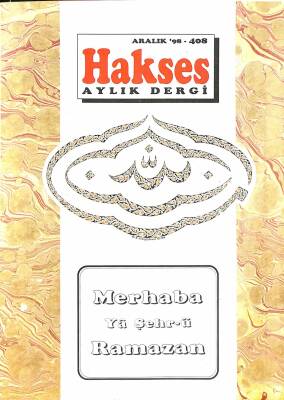 Hakses Dini İlmi Ahlaki Aylık Dergi Sayı 408 Aralık 1998 NDR82683 - 1