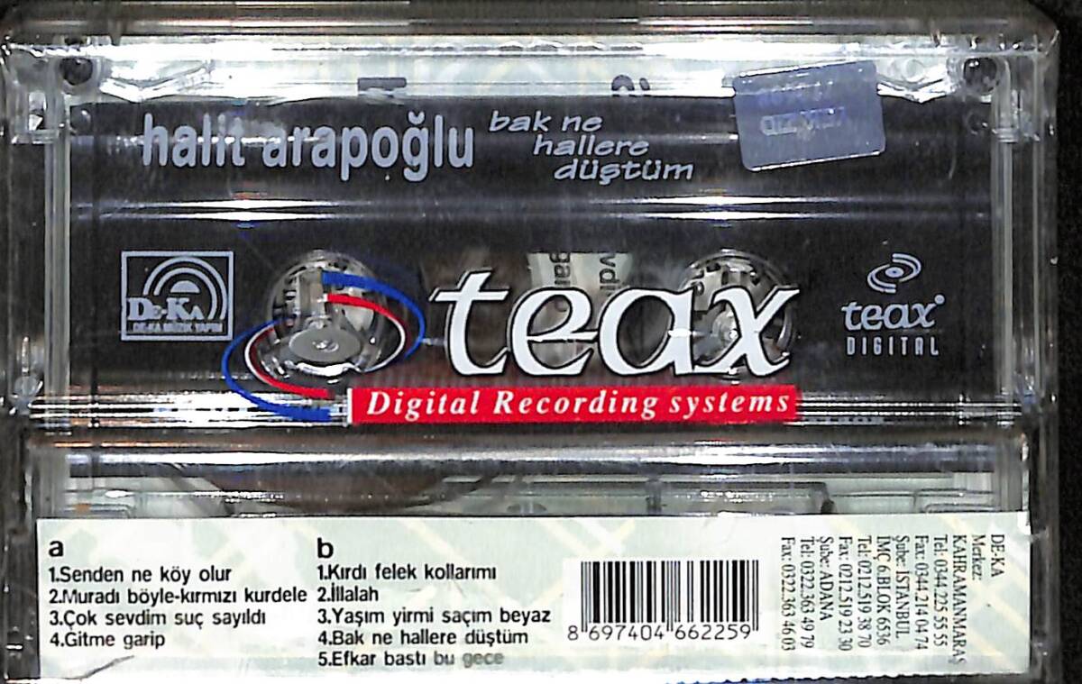 Halit Arapoğlu - Bak Ne Hallere Düştüm Kaset (Sıfır Kaset) KST29635 - 2