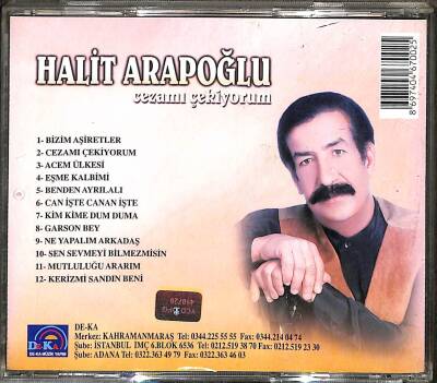 Halit Arapoğlu - Cezamı Çekiyorum - CD Müzik (108) CD3287 - 2