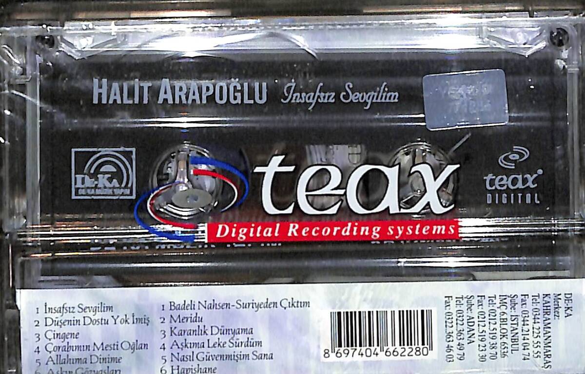 Halit Arapoğlu İnsafsız Sevgilim Kaset (Sıfır Kaset) KST29634 - 2