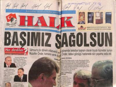 Halk Gazetesi 2 Kasım 2005 - Muzaffer Önder Kansere Yenik Düşüp Hayatını Kaybetti GZ82726 - 1