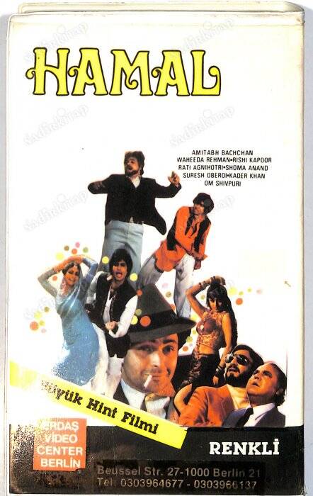 Hamal – Büyük Hint Filmi (VHS) – Renkli – Amitabh Bachchan, Rishi Kapoor (ikinci El) DVD2770 - 2