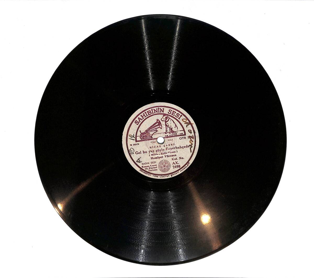 Hamiyet Yüceses - Gel Bu Yaz Şöyle Fenerbahçede / Ver Saki TAŞ PLAK (10/7.5) PLK23392 - 2