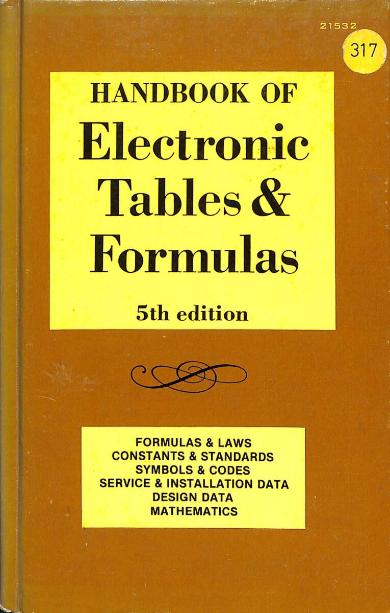 Handbook of Electronics Tables and Formulas (5 th Edition) NDR92342 - 1