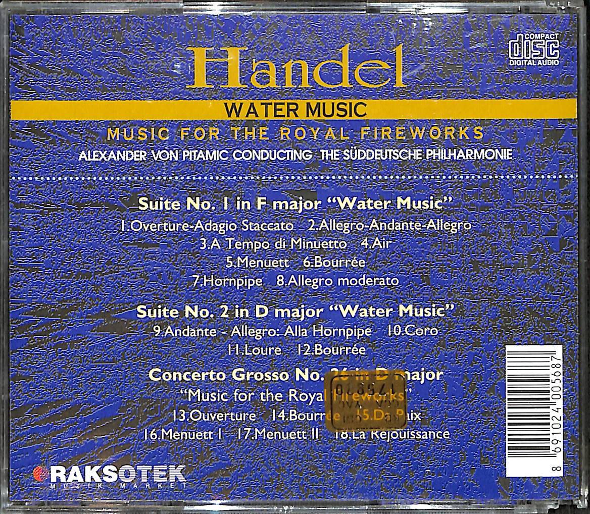 Handel Water Musıc - Musıc For The Royal Fıreworks CD (İkinci El) CD4524 - 2