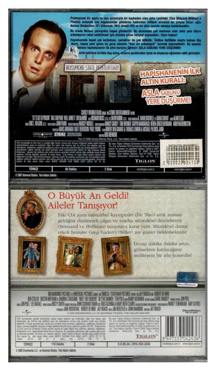 Hapishane Muhabbeti Zor Baba ve Dünür - 2 Adet VCD Film VCD351 - 2