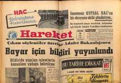 Hareket Gazetesi 13 Mart 1963 - Celal Bayar İçin Bildiri Yayınlandı GZ64970 - 1