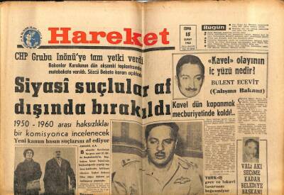 Hareket Gazetesi 15 Şubat 1963 - Iraklı Kürtler Muhtariyet İstedi GZ64954 - 2