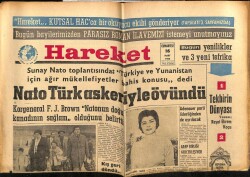 Hareket Gazetesi 16 Mart 1963 - Nato Türk Askerleriyle Övündü GZ64967 - 2