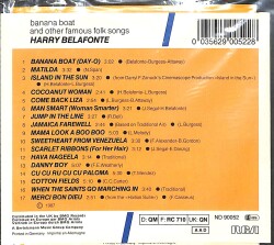 Harry Belafonte ‎– Banana Boat And Other Famous Folk Songs CD (İkinci El) CD5779 - 2