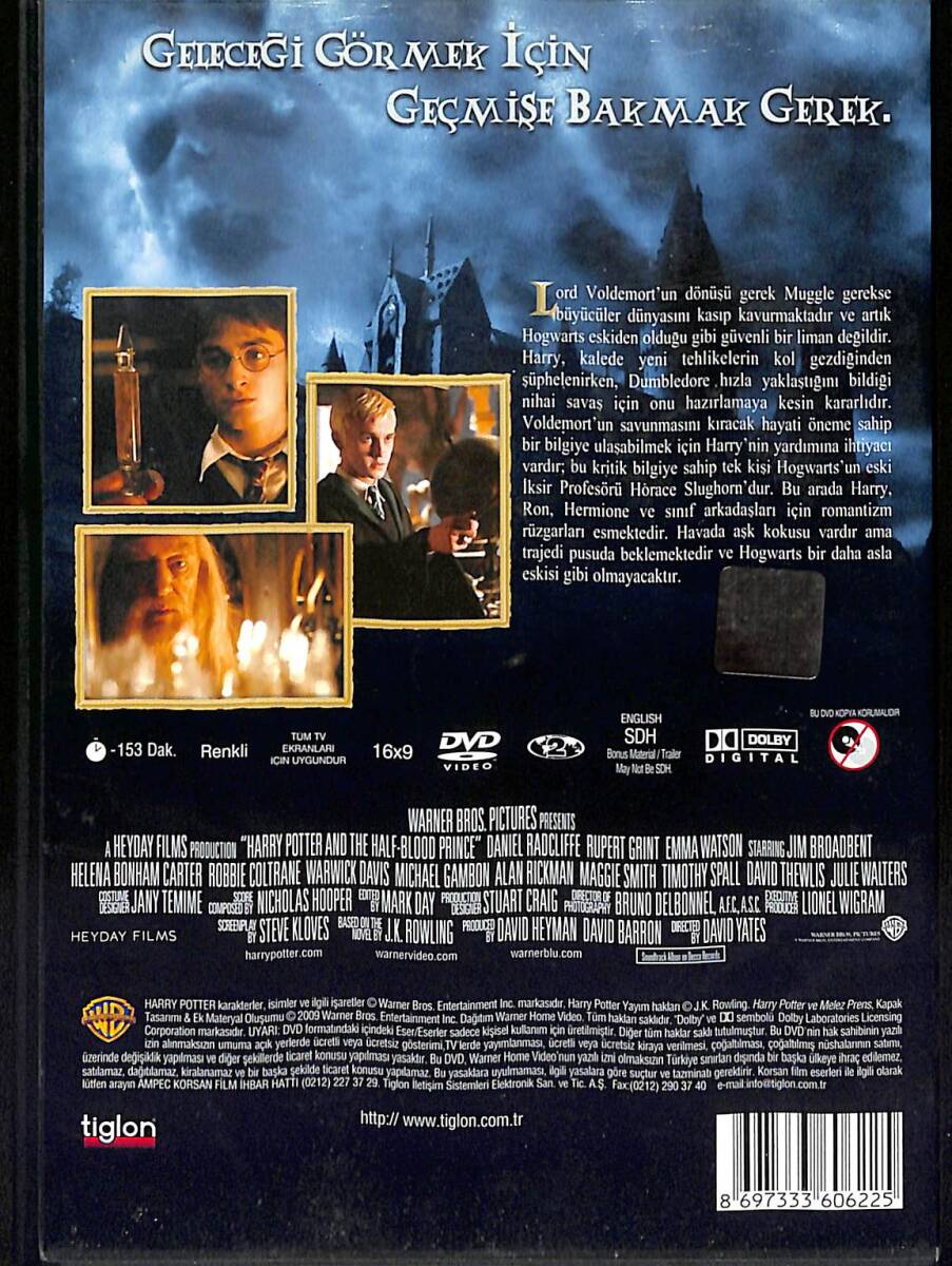 Harry Potter ve Melez Prens - Harry Potter and the Half-Blood Prince – Daniel Radcliffe, Emma Watson, Rupert Grint Orijinal DVD (İkinci El) DVD2918 - 2
