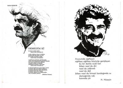 Hasan Hüseyin x 2 Kartpostal KRT8042 - 1