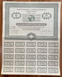 Hastaş Öğretim ve Sağlık Kurumları Anonim Ortaklığı Hisse Senedi 1969 (Bir Hisse) HSS390 - Gökçekoleksiyon