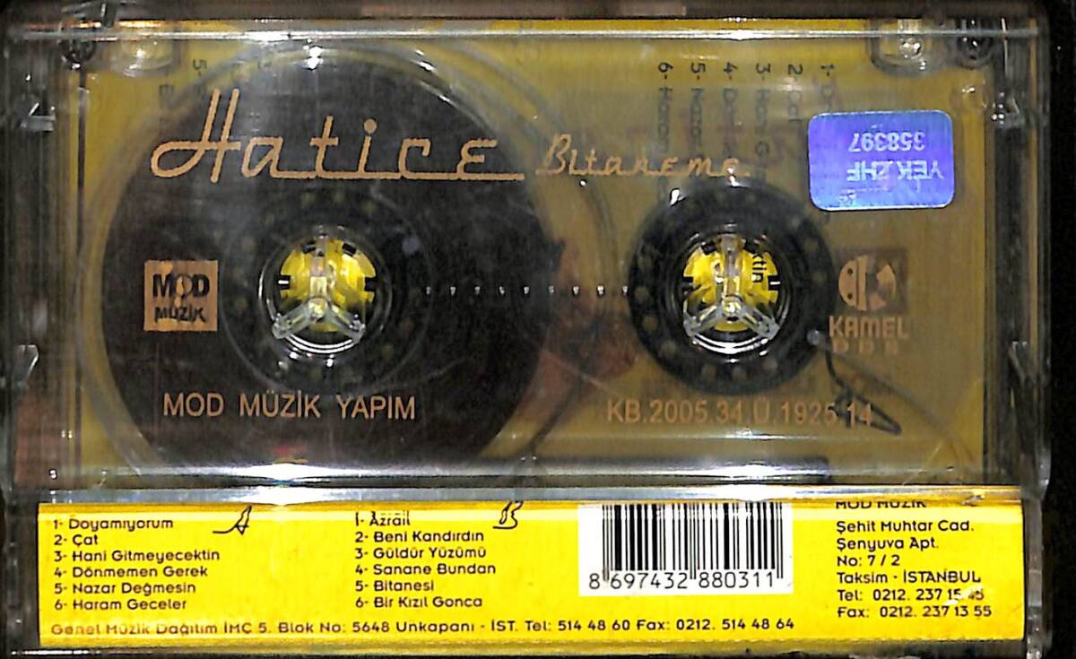 Hatice - Bitaneme Kaset (İkinci El) KST28470 - 2