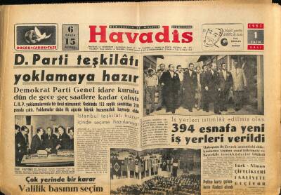Havadis Gazetesi 1 Ekim 1957 - Dünya Tıp Kongresi Şehrimizde Toplandı GZ82863 - 1