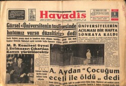 Havadis Gazetesi 1 Kasım 1960 - Farah Diba Oğlan Doğurdu - Bütün İran Halkı Bayram Yapıyor - Bebek Davasından Resimler GZ147177 - 1