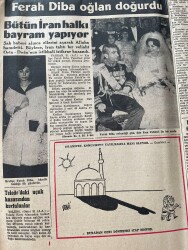 Havadis Gazetesi 1 Kasım 1960 - Farah Diba Oğlan Doğurdu - Bütün İran Halkı Bayram Yapıyor - Bebek Davasından Resimler GZ147177 - 2