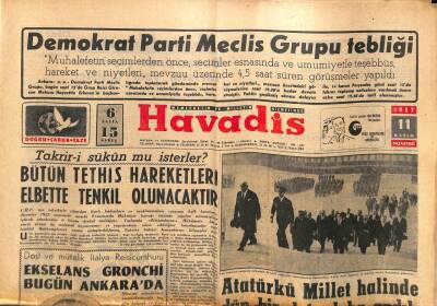 Havadis Gazetesi 11 Kasım 1957 - Rockefellerin Torunu Türkiyede Seri Halinde Mesken İnşa Edecek GZ83103 - 1