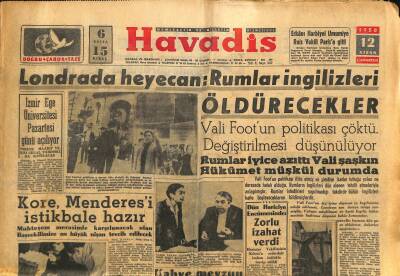Havadis Gazetesi 12 Nisan 1958 - Lana Turner İfade Verdi - Kore , Menderesi İstikbale Hazır GZ121969 - 1