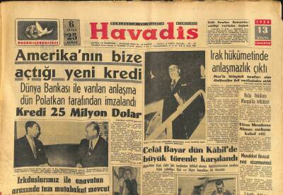 Havadis Gazetesi 13 Eylül 1958 - Dünya Bankası İle Varılan Anlaşma Dün Polatkan Tarafından İmzalandı GZ121254 - 1
