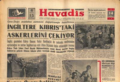 Havadis Gazetesi 14 Haziran 1957 - Kapalıçarşının Tamiri Bitiyor - Su Baskını Denizlide Büyük Hasar Yaptı GZ122172 - 1