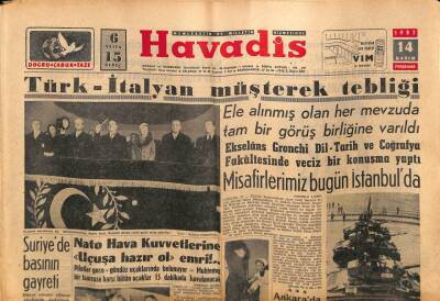 Havadis Gazetesi 14 Kasım 1957 - Suriyede Basının Gayreti GZ83157 - 1