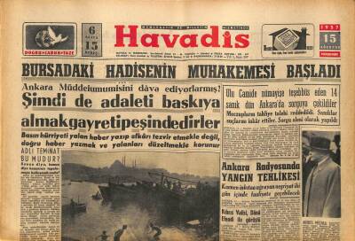 Havadis Gazetesi 15 Ağustos 1957 - Ankara Radyosunda Yangın Tehlikesi GZ82955 - 1