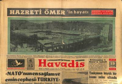 Havadis Gazetesi 19 Ocak 1958 - Kara Yollarımız Milletler Arası Bir Seviyeye Ulaştı - Trakyanın Büyük Bir Kısmı Sular Altında GZ122011 - 1