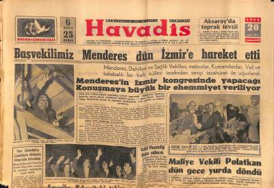 Havadis Gazetesi 20 Eylül 1958 - Hür Cezayir Hükümeti Dün Kahirede Kuruldu - Dumlupınarda Çelik Halatlar Bağlandı GZ121223 - 1