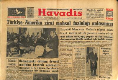 Havadis Gazetesi 21 Ocak 1958 - İran , Irak , Pakistan Ve Türkiye Arasında Karşılıklı Sözleşme GZ121981 - 1