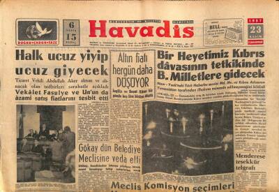 Havadis Gazetesi 23 Kasım 1957 - Paris Modası Dün İstanbula Geldi GZ83092 - 1