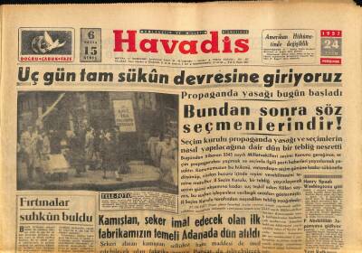 Havadis Gazetesi 24 Ekim 1957 - Fransada Koalisyon Kabineleri Buhranı GZ82912 - 1