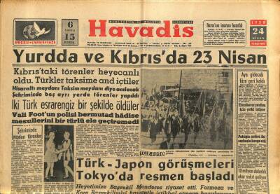Havadis Gazetesi 24 Nisan 1958 - Churchill Avam Kamarasına Döndü - Dulles Rusyayı İtham Etti GZ121975 - 1