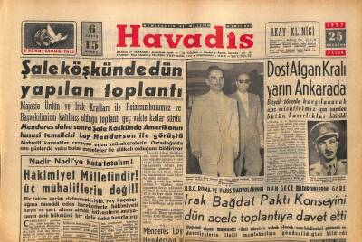 Havadis Gazetesi 25 Ağustos 1957 - Şale Köşkünde Dün Yapılan Toplantı GZ82950 - 1