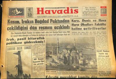 Havadis Gazetesi 25 Mart 1959 - Marmarayı Haliçe Bağlıyan İkinci Yolun İnşası Başlıyor GZ86213 - 1