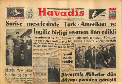 Havadis Gazetesi 26 Ekim 1957 - Kızılcahamam Turistik Bir Otele Kavuşuyor GZ82914 - 1