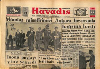 Havadis Gazetesi 27 Ağustos 1957 - Gülek Memurları Tehdit Ediyor GZ82946 - 1