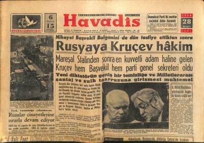 Havadis Gazetesi 28 Mart 1958 - İstanbulda Büyük Bir İlâç Fabrikası Kuruluyor - Süreyya Şahtan Haber Bekliyor GZ122168 - 1