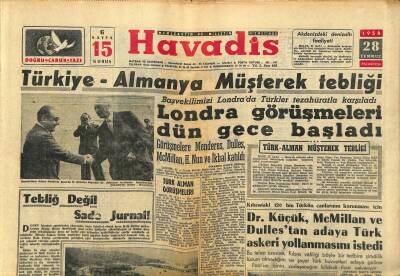 Havadis Gazetesi 28 Temmuz 1958 - Peştede İki Şampiyonluk Kazandık - Irak , Bağdat Paktı Ve Batıya Kur Yapıyor GZ121964 - 1