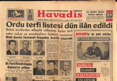 Havadis Gazetesi 29 Ağustos 1958 - Kemal Aygün Gazetecilerle Şehri Dolaştı GZ82978 - 1