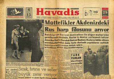 Havadis Gazetesi 29 Haziran 1957 - Ankara Radyosu Tevsi Ediliyor - Fenerbahçe Mesiresi Yelken Klübüne Verilmedi GZ122191 - 1