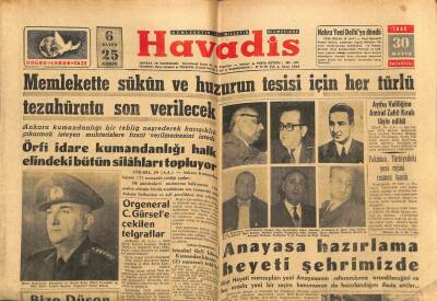 Havadis Gazetesi 30 Mayıs 1960 - Orgeneral Cemal Gürsele Çekilen Telgraflar GZ102237 - 1