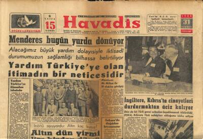 Havadis Gazetesi 31 Temmuz 1958 - Bağdat Büyük Elçimiz Irak Hariciye Vekili İle Görüştü GZ121967 - 1