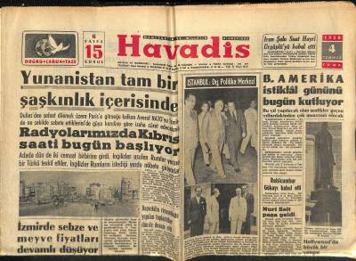 Havadis Gazetesi 4 Temmuz 1958 - Ankarada 700 Bin m.Karelik Arazi Kura İle Dağıtılacak - Akaryakıt Sıkıntısı Kalmadı GZ121994 - 1